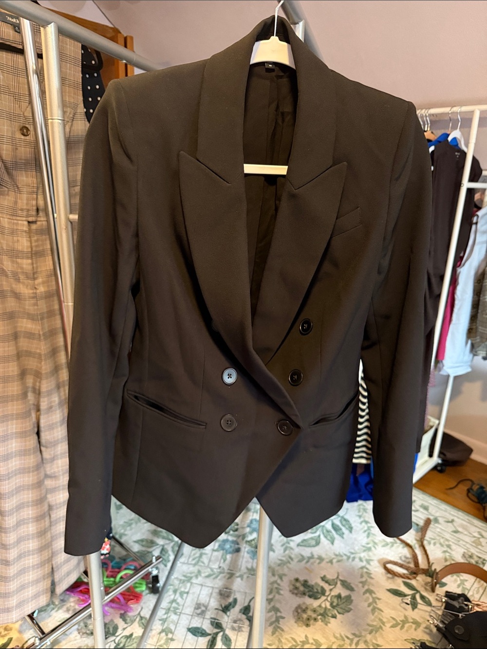 Express Black Double-Breasted Women's Blazer
